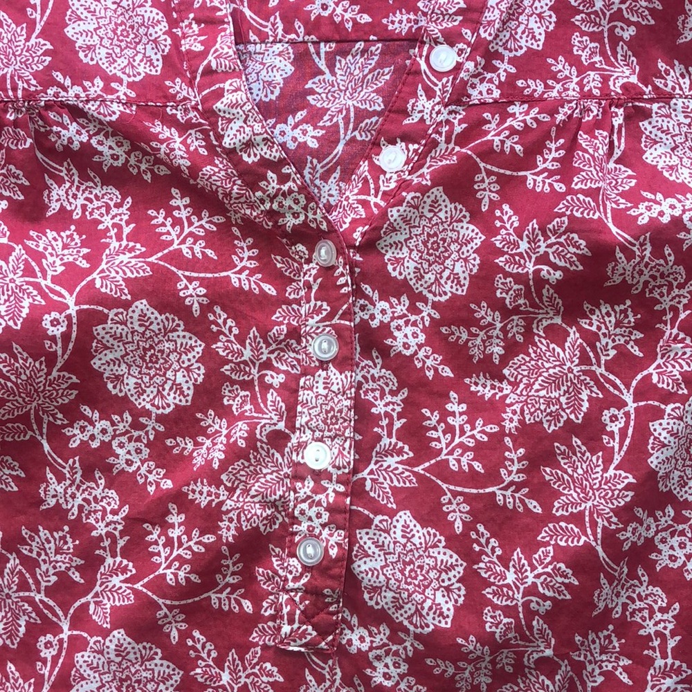 Eddie Bauer 100% Cotton Floral Blouse - Picture 5 of 6